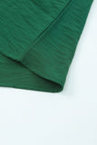 Shirred Cuffs Short Sleeve Blouse- 2 Colors