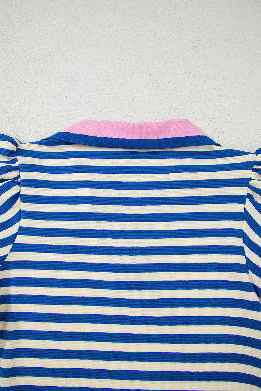 Striped Ruffle Short Sleeve Contrast Neckline Mini Dress- 3 Colors