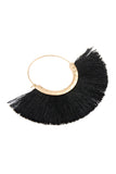 Fan Tassel Hoop Earrings- 9 Colors