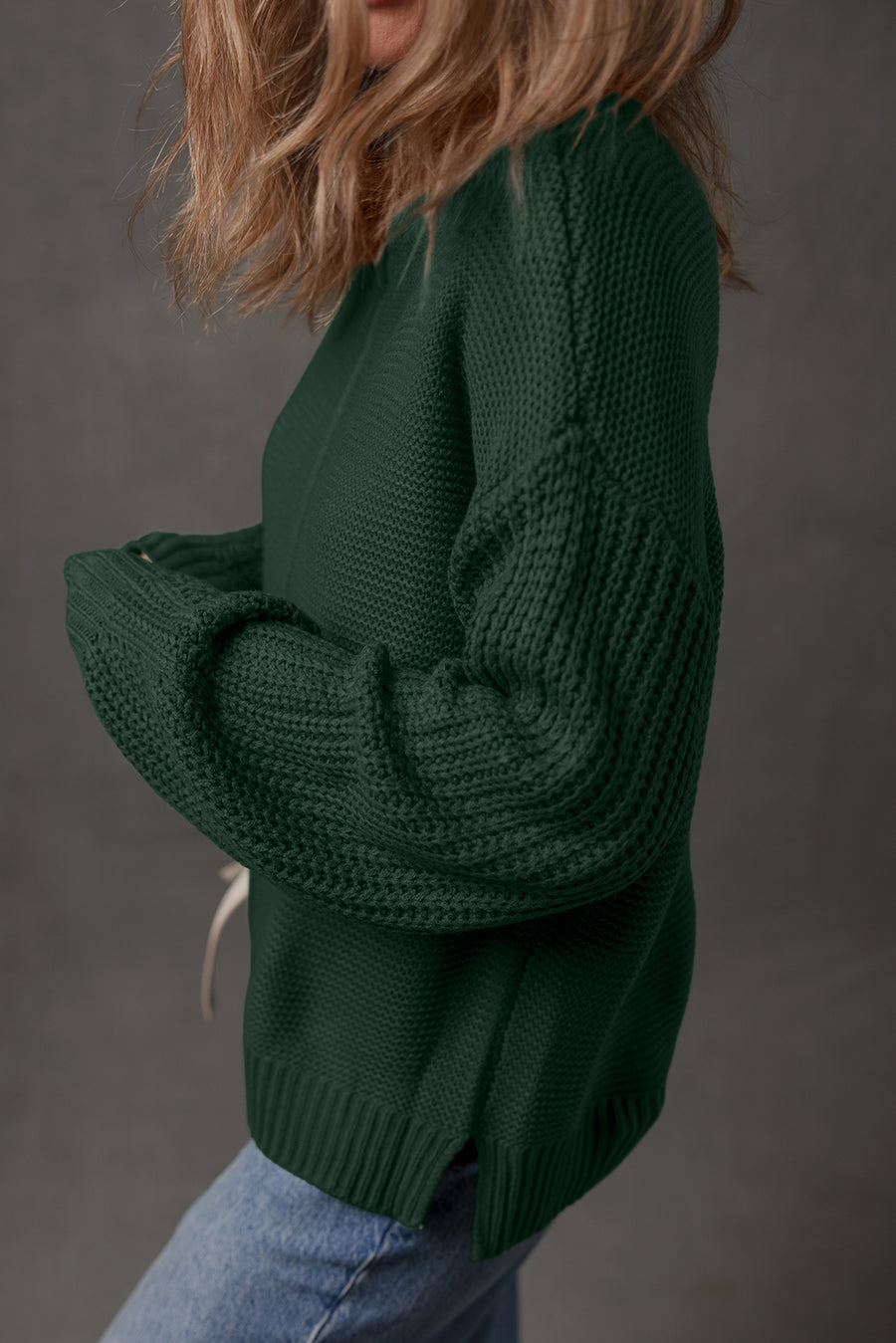 Front Seam Drop Shoulder Loose Fit Sweater- 3 Colors