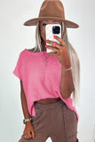 Solid Color Slit Hem Knit Top- 3 Colors