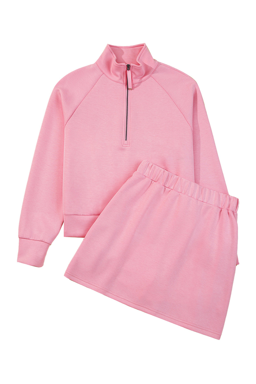 Zip-Up Sporty Pullover & Mini Skort Set- 3 Colors
