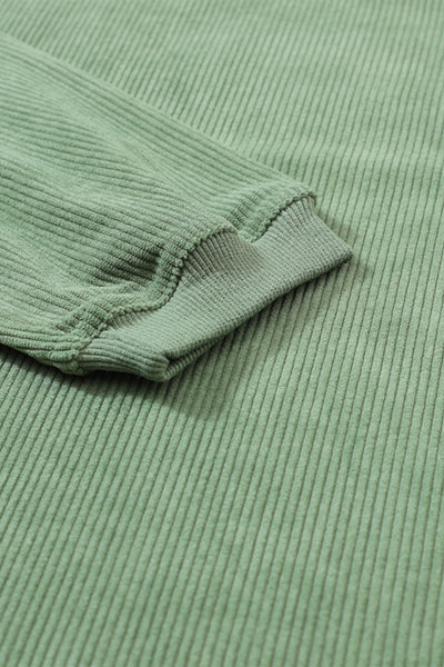 Strawberry Pink Drop Sleeve Crinkle Rib Oversized Sweatshirt