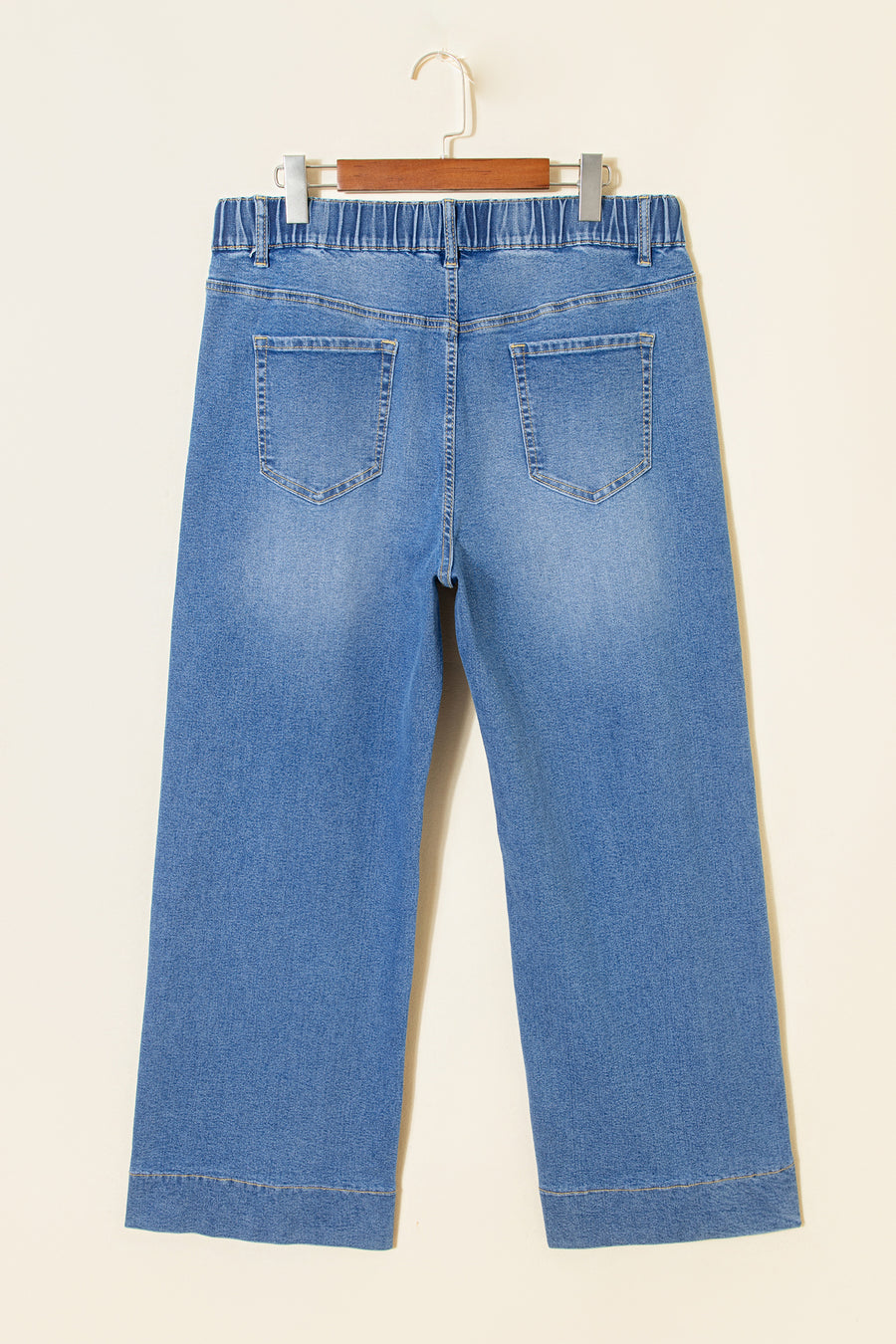 Plus Size Acid Wash Lace-Up Jeans- 4 Colors