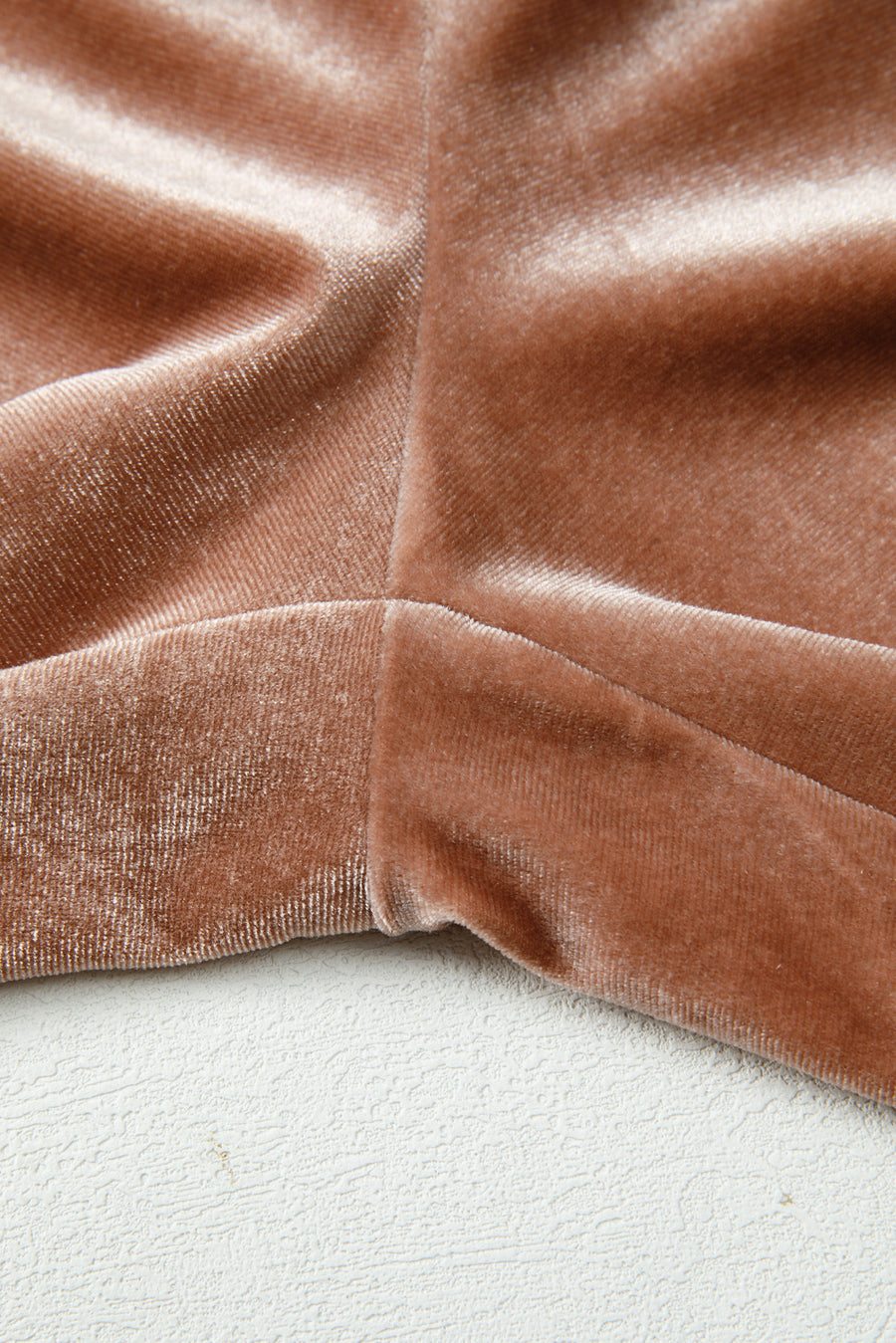 Straw Yellow Velvet Mineral Wash Tiered Flare Leg Pants