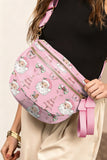 Graphic Print Multi Pocket Crossbody Bag- 4 Styles