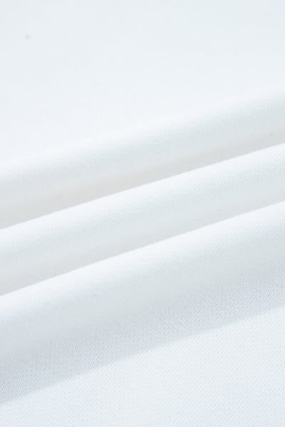 Navy Blue Preppy Striped Sleeve Loose Sweatshirt