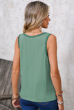 Contrast Trim Crew Neck Tank Top- 2 Colors
