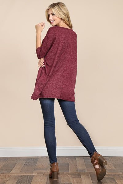 Oversized Drop Shoulder Pocket Tunic- 3 Colors