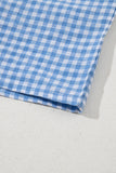 Gingham High-Waisted Loose Wide Leg Shorts- 2 Colors
