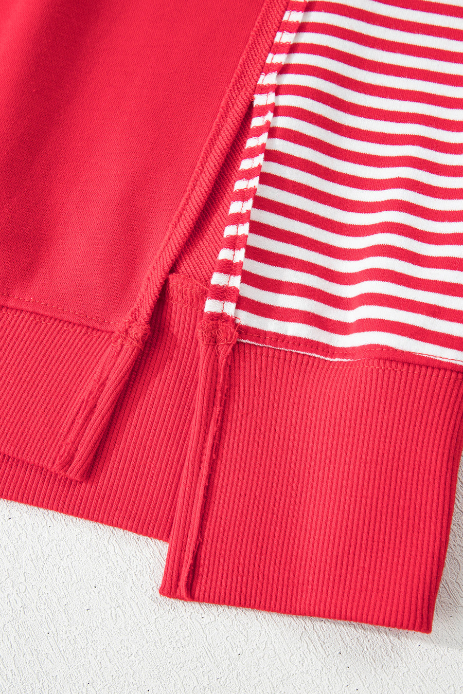 Striped Patchwork Sleeve Colorblock Sweatshirt- 3 Colors