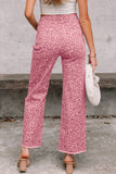 Print Frayed Edge Wide Leg High-Waist Jeans- 7 Styles