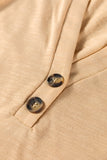 Button-Up V-Neck Long Sleeve Top- 3 Colors
