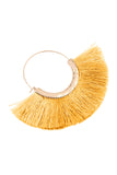 Fan Tassel Hoop Earrings- 9 Colors
