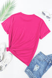 Basic Crew Neck Rolled Sleeve T-Shirt- 12 Colors