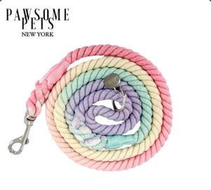 Rope Leash - Light Rainbow