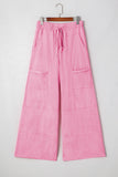Mineral Wash Exposed Seam Wide Leg Cargo Pants- 3 Colors