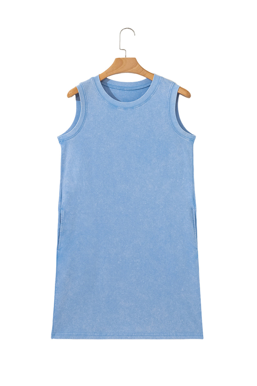 Mineral Wash Tank Mini Dress with Pockets- 3 Colors