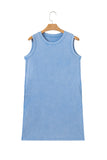 Mineral Wash Tank Mini Dress with Pockets- 3 Colors