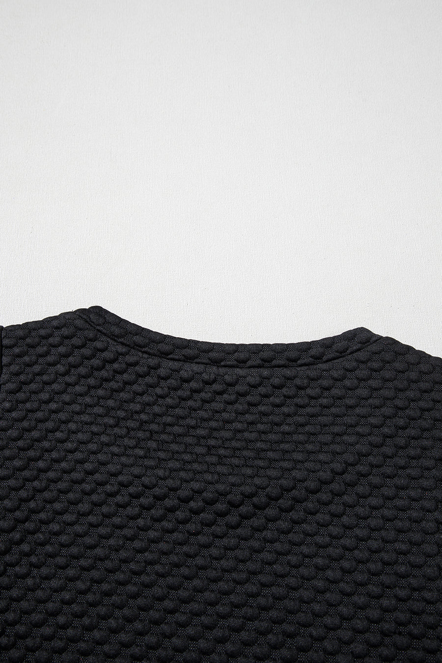 Black Textured Cap Sleeve T Shirt Shift Mini Dress