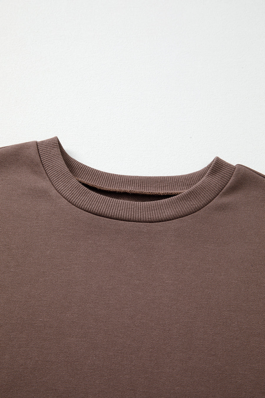 Dark Khaki Multi Colorblock Drop Shoulder Pullover Sweatshirt