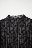 Floral Lace Sheer Long Sleeve Slim Fit Top- 3 Colors