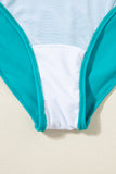 Solid Color Ruffle Trim One-Shoulder One-Piece Swimsuit- 3 Colors