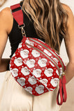 Graphic Print Multi Pocket Crossbody Bag- 4 Styles