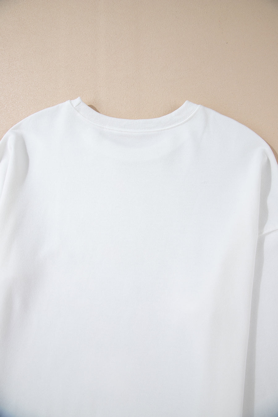 White & Pastel Bows Loose Fit Drop Sleeve Sweatshirt
