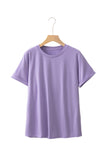 Basic Crew Neck Rolled Sleeve T-Shirt- 12 Colors