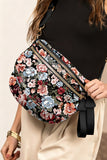 Graphic Print Multi Pocket Crossbody Bag- 4 Styles