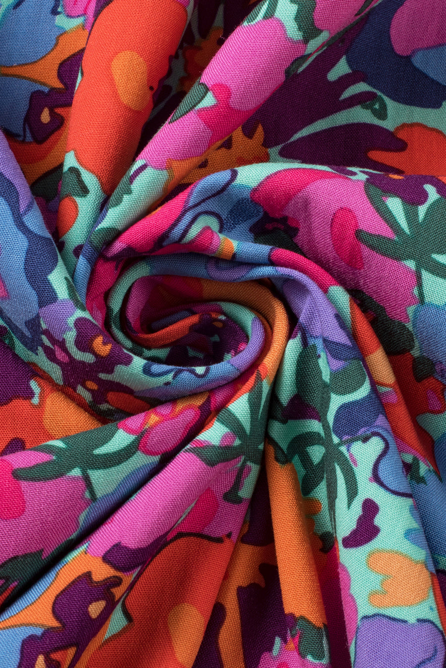 Blue Floral Print V-Neck Wrap Split Maxi Dress