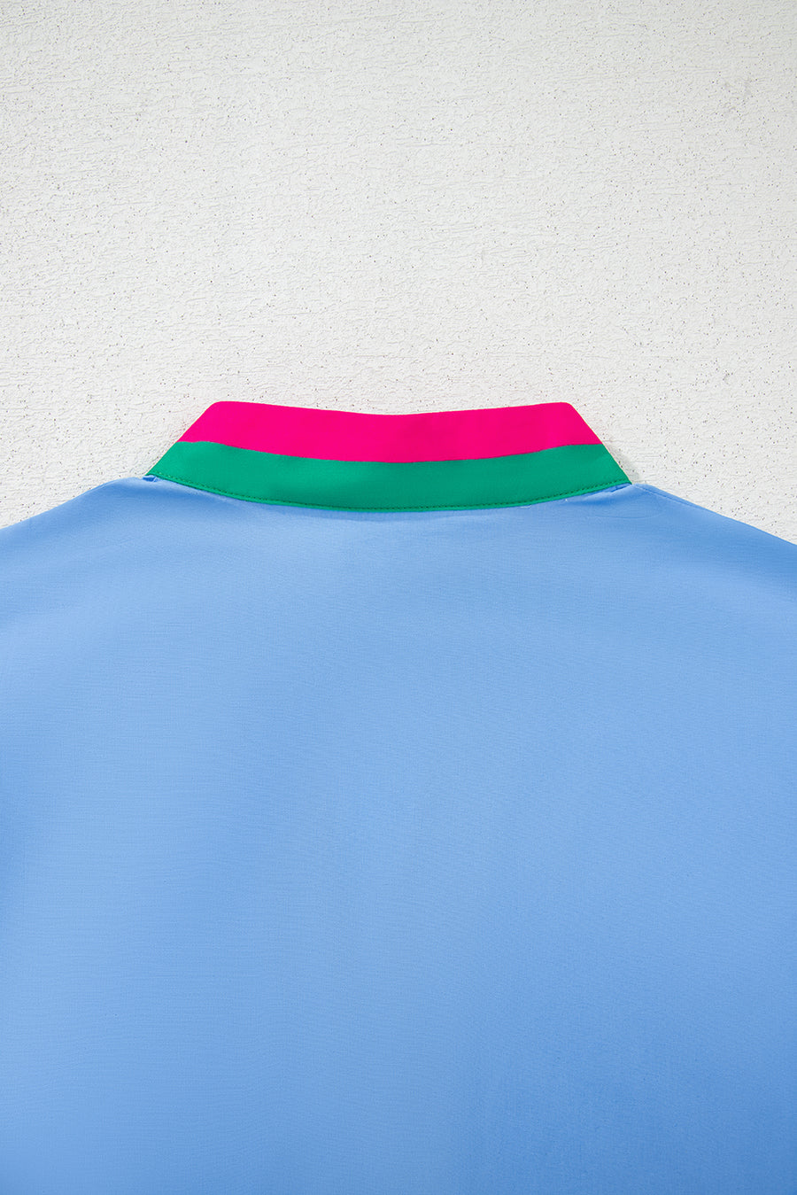Puff Sleeve Color Block V-Neck Blouse- 2 Colors