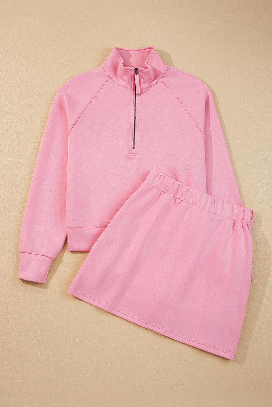 Zip-Up Sporty Pullover & Mini Skort Set- 3 Colors