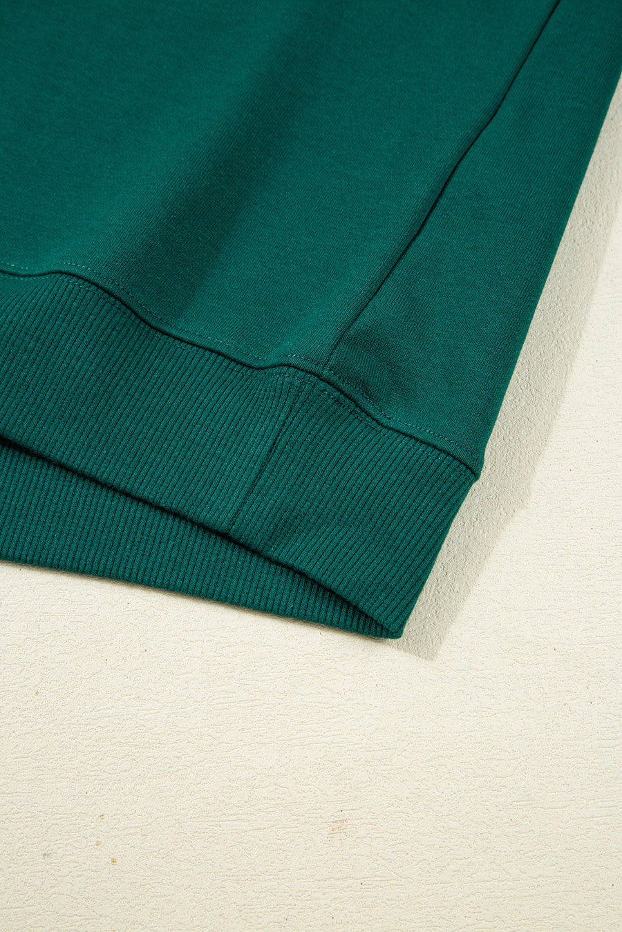 Green Varsity Striped Pullover Top & Loose Drawstring Pants Set