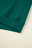 Green Varsity Striped Pullover Top & Loose Drawstring Pants Set