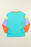 Color Block Long Sleeve Loose Fit Top- 3 Colors