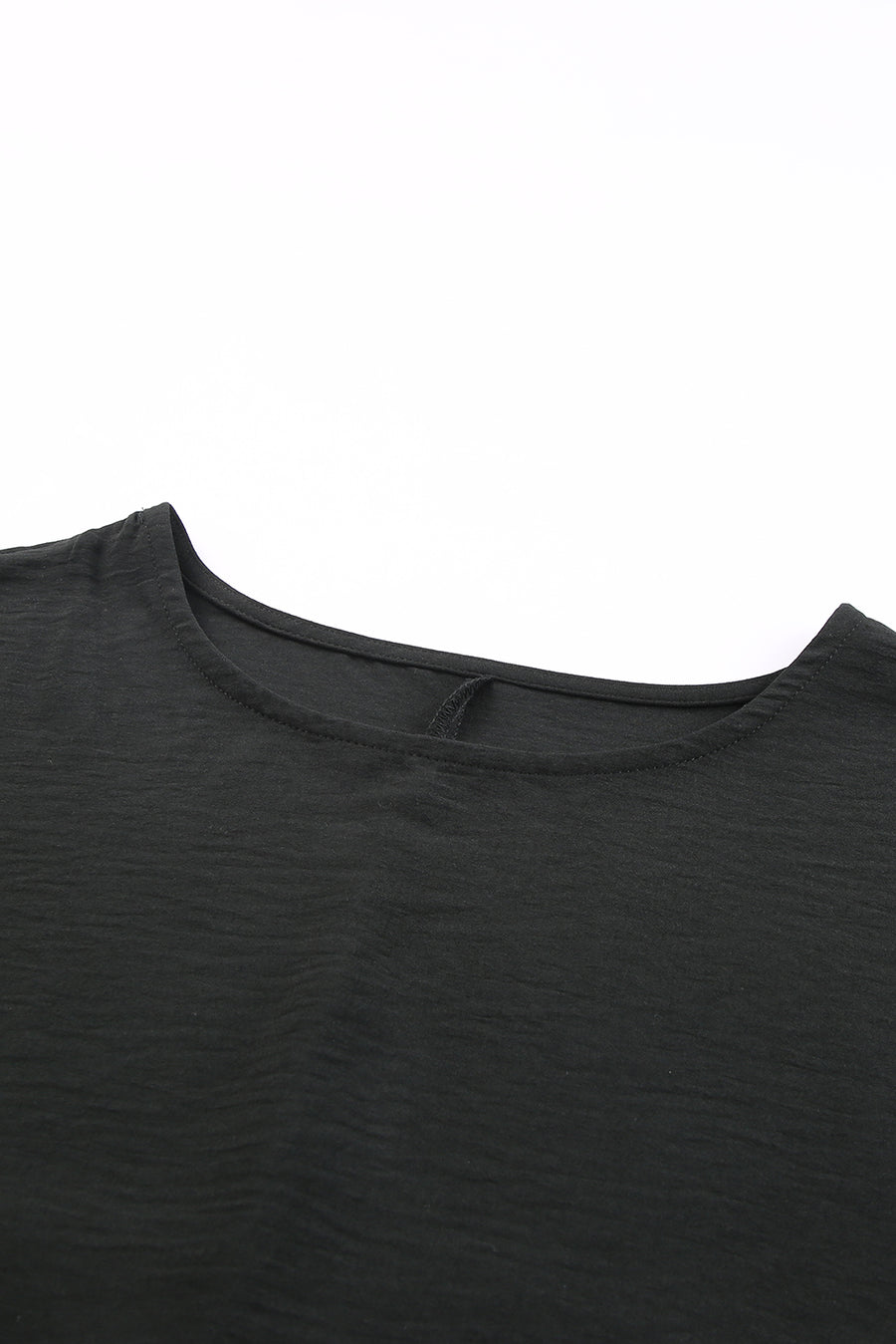 Shirred Cuffs Short Sleeve Blouse- 2 Colors
