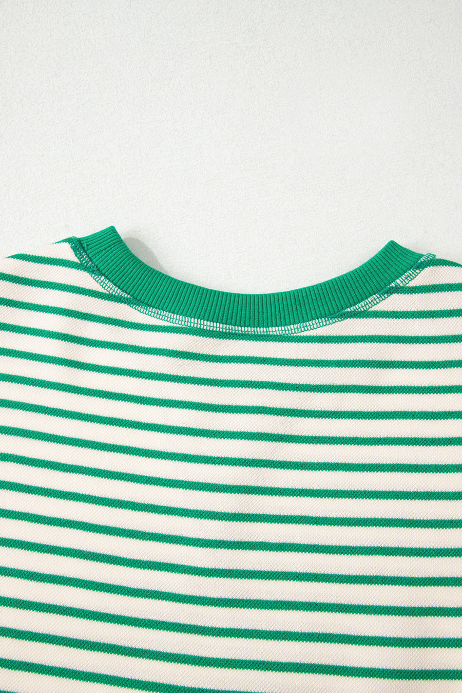 Striped Ruffle Sleeve Crew Neck T-Shirt- 3 Colors