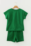 Textured Short Sleeve Top and Shorts Set- 7 Colors