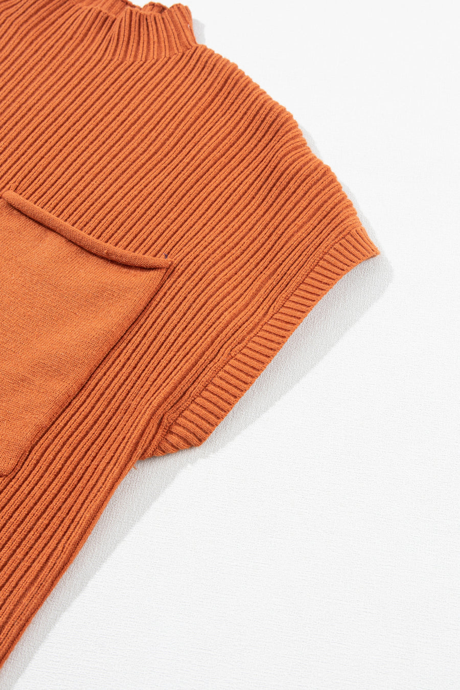 Green Pocket Ribbed Knit Short Sleeve Sweater- 9 Colors