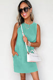 Mineral Wash Tank Mini Dress with Pockets- 3 Colors