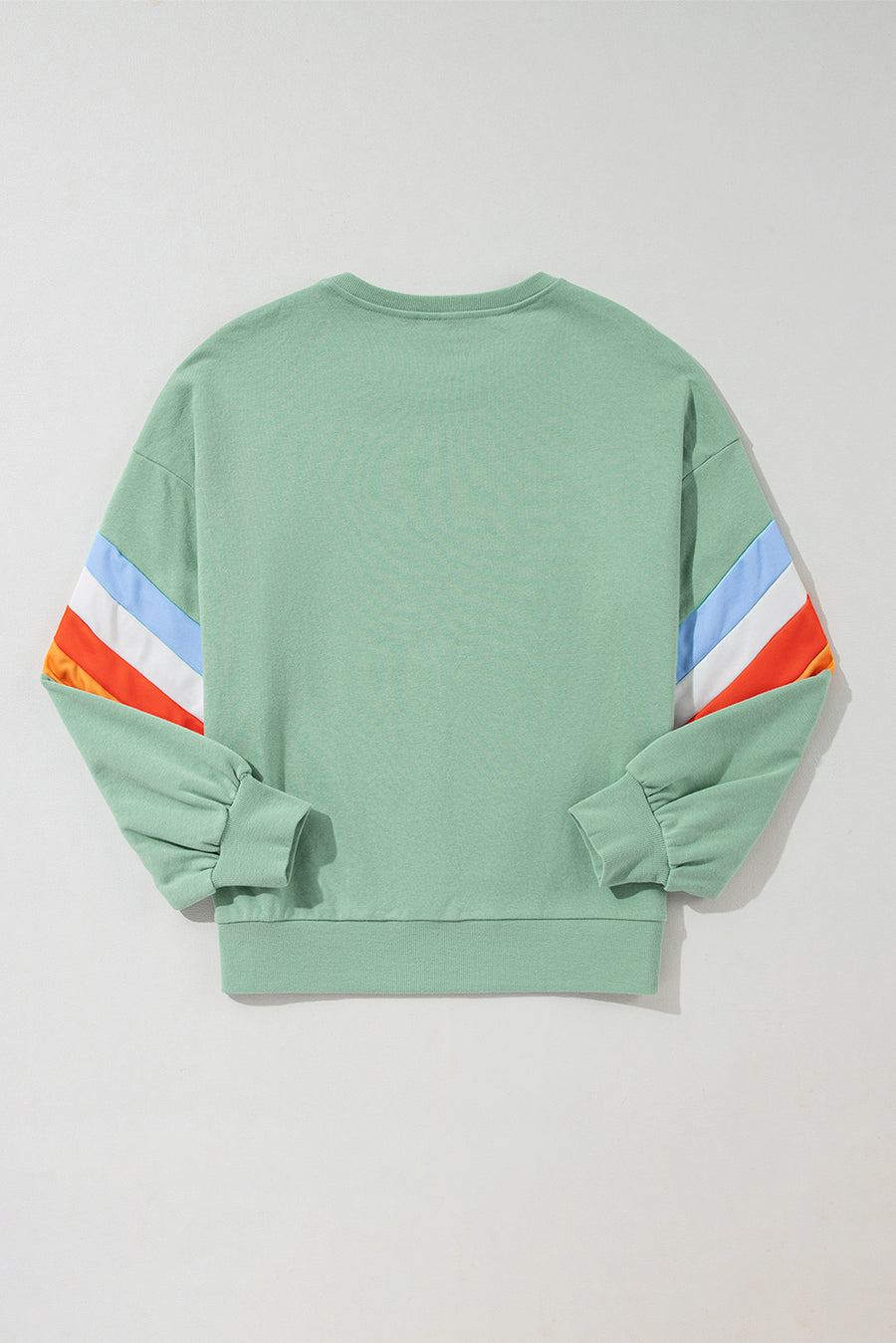 Striped Arm Drop Sleeve Loose Sweatshirt- 2 Colors