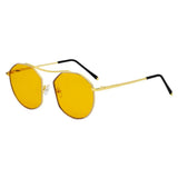 CHOCTAW Round Tinted Geometric Brow-Bar Fashion Sunglasses- 4 Colors