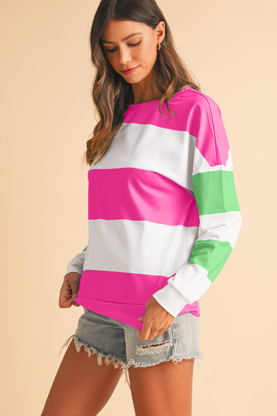 Color Block Long Sleeve Top- 3 Colors