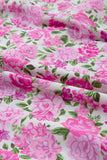 Plus Size Pink Floral Smocked Puff Sleeve Maxi Dress