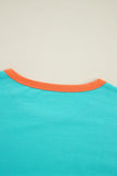 Color Block Long Sleeve Loose Fit Top- 3 Colors