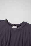 Cut-Out Back Drawstring Knit Romper- 2 Colors