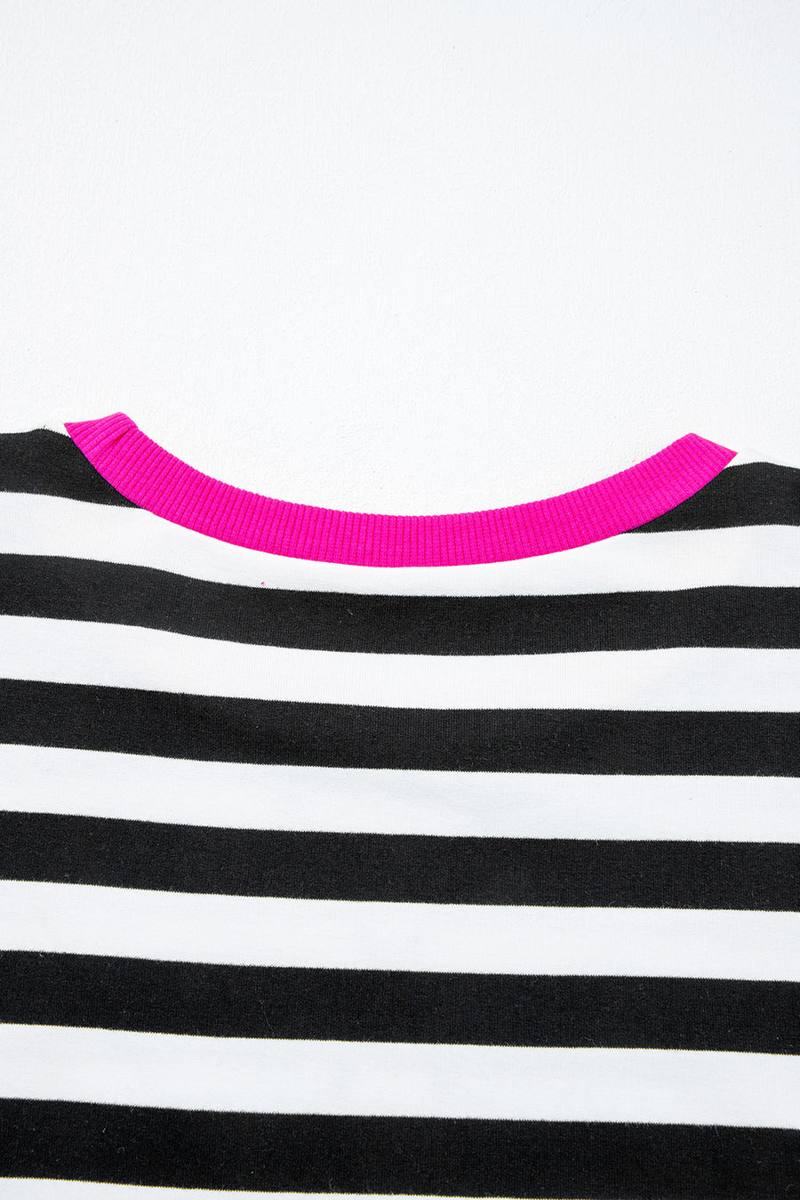 Striped Contrast Trim Long Sleeve Top and Shorts Set- 2 Colors