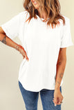 Basic Crew Neck Rolled Sleeve T-Shirt- 12 Colors